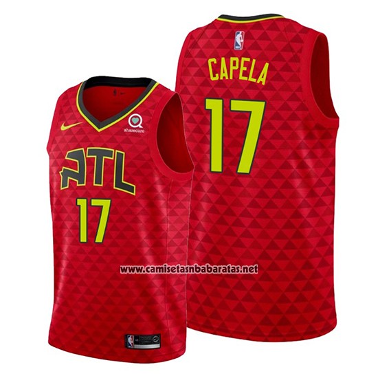 Camiseta Atlanta Hawks Clint Capela #17 Statement 2019-20 Rojo